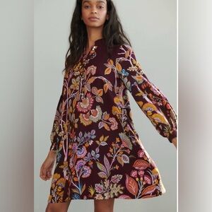 Anthropologie NWOT Lori Tunic Floral Dress Size Large